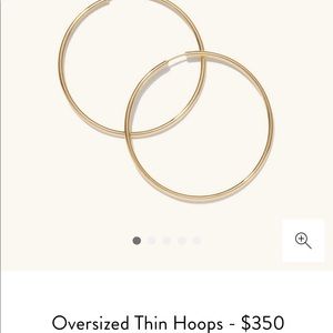 Brand new Mejuri oversized thin gold hoops solid 14k gold